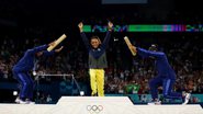 Rebeca Andrade desbanca Simone Biles e conquista o ouro na final do solo - Reprodução/Reuters