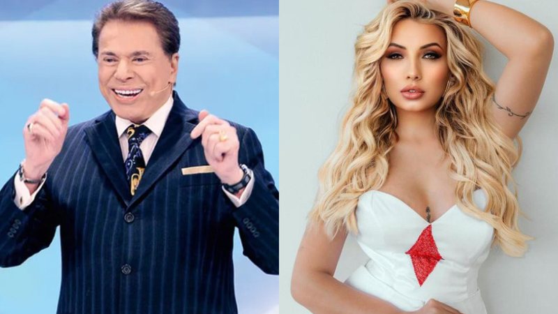 O apresentador Silvio Santos e a vidente Chaline Grazik - Divulgação/SBT e Reprodução/Instagram