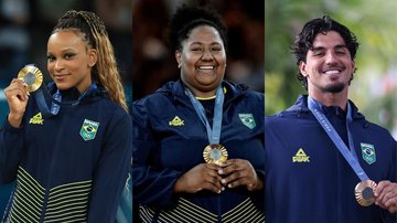 Rebeca Andrade, Beatriz Souza e Gabriel Medina conquistaram medalhas em Paris - Reprodução