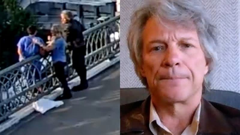 Jon Bon Jovi estava no lugar certo e na hora certa - Foto: Reprodução / Youtube