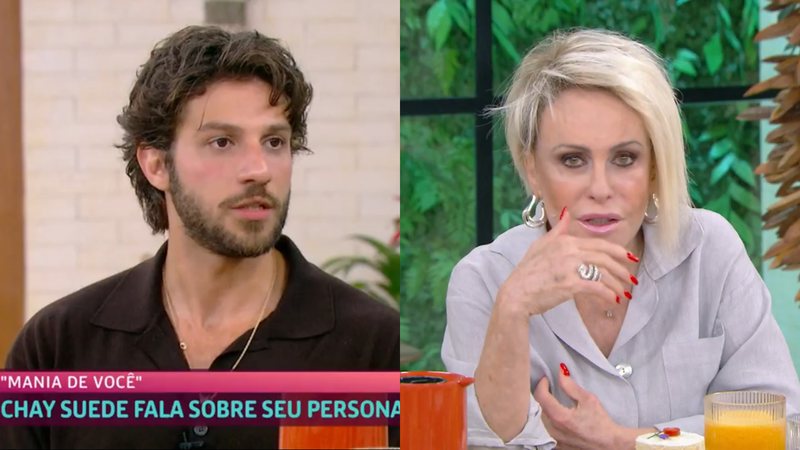 Chay Suede e Ana Maria Braga no Mais Você - Reprodução/Globo