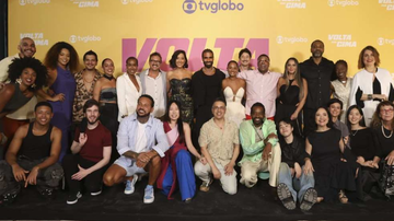 Elenco de Volta por Cima em festa de lançamento da novela - Thais Magalhães/Globo