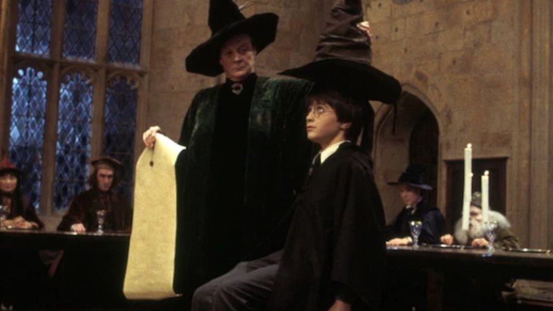 Daniel Radcliffe e Maggie Smith em Harry Potter e a Pedra Filosofal - Divulgação/Warner Bros.