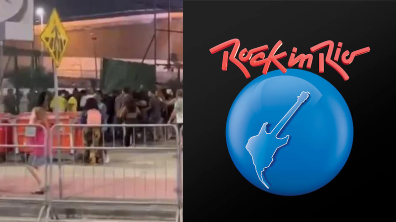 Que perigo! Jovens geram tumulto ao tentar invadir 'Rock In Rio - Reprodução/ Instagram e Globo