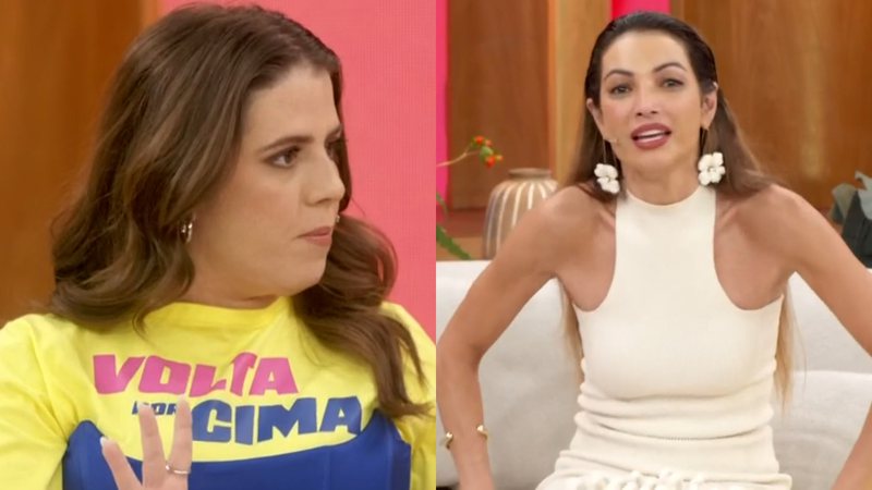 Tati Machado e Patrícia Poeta no Encontro - Reprodução/Globo