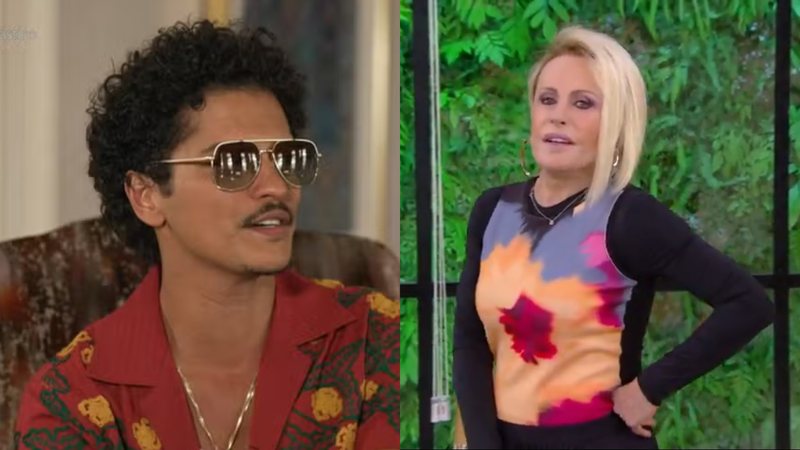 Bruno Mars e Ana Maria Braga - Reprodução/Globo