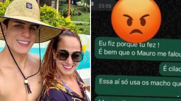 Tiago Ramos expôs print de uma conversa onde acusa a mãe de Neymar Jr. de traição - Reprodução/Instagram