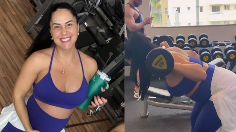 Grávida de 7 meses, Graciele Lacerda faz treino pesado com 25 kg - Reprodução/ Instagram