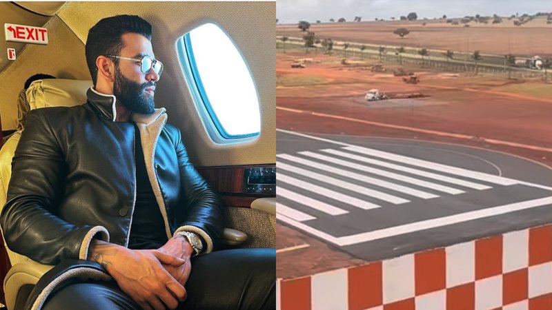 Gusttavo Lima constrói pista de pouso particular na própria casa: ‘Aeroporto 100%’ - Reprodução/ Instagram