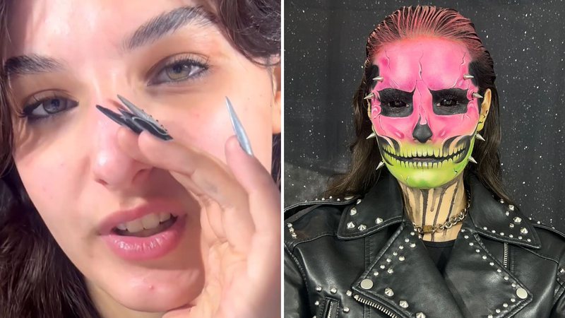 Influencer surge irreconhecível em maquiagem realista de Halloween: 'Três horas' - Reprodução/Instagram