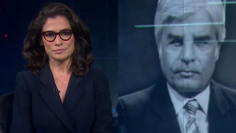 Cid Moreira foi homenageado no Jornal Nacional - Reprodução/Globo