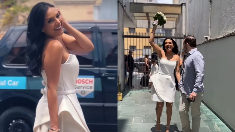 Apresentadora do Tá na Hora, Márcia Dantas realiza casamento no civil - Reprodução Instagram