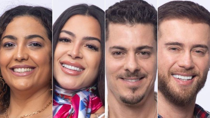 Montagem de fotos de Camila, Luana, Sacha e Yuri, os roceiros da semana em A Fazenda 16 - Foto: Reprodução/RecordTV