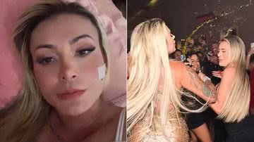 Andressa Urach e Juju Ferrari durante a briga - Reprodução/Instagram e Leo Franco/AgNews