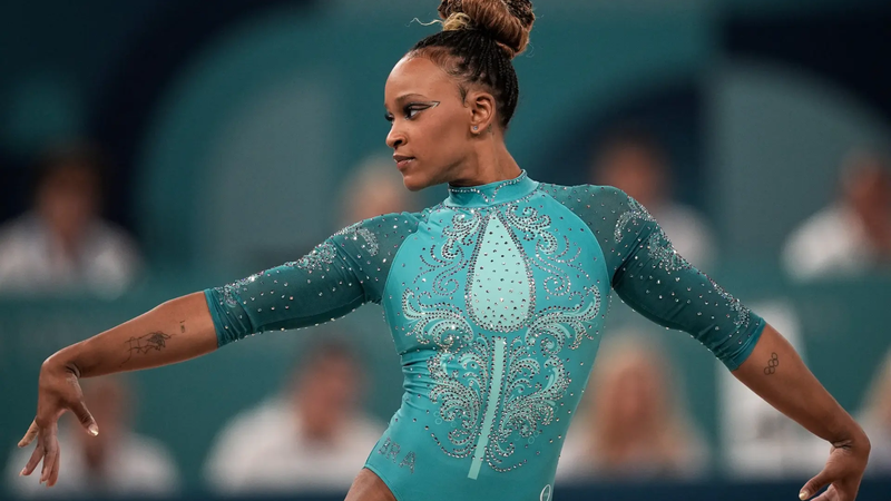 Rebeca Andrade na final do solo dos Jogos Olímpicos de Paris - Alexandre Loureiro/COB