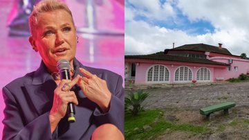 Casa Rosa, que pertenceu à Xuxa Meneghel, está abandonada há anos - Divulgação e Reprodução/YouTube