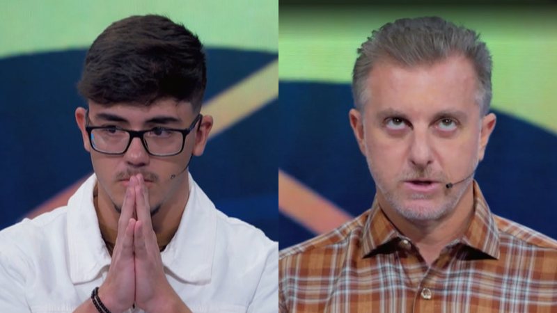 Lucas e Luciano Huck no Quem Quer Ser Um Milionário?, quadro do Domingão com Huck - Reprodução/Globo