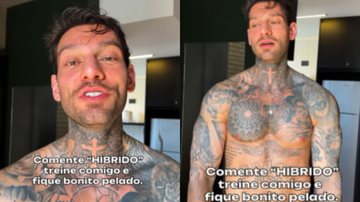 Lucas Lucco choca ao aparecer nu e faz convite inusitado: ‘Treino pelado’ - Reprodução/Instagram