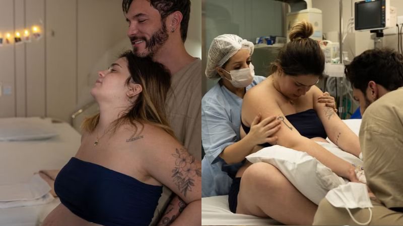 Viih Tube e Eliezer no hospital no dia do parto do Ravi - Reprodução/Instagram