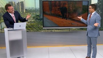 Rodrigo Bocardi interrompe programa ao vivo após crise de riso: 'Não tenho condição' - Reprodução/Globo