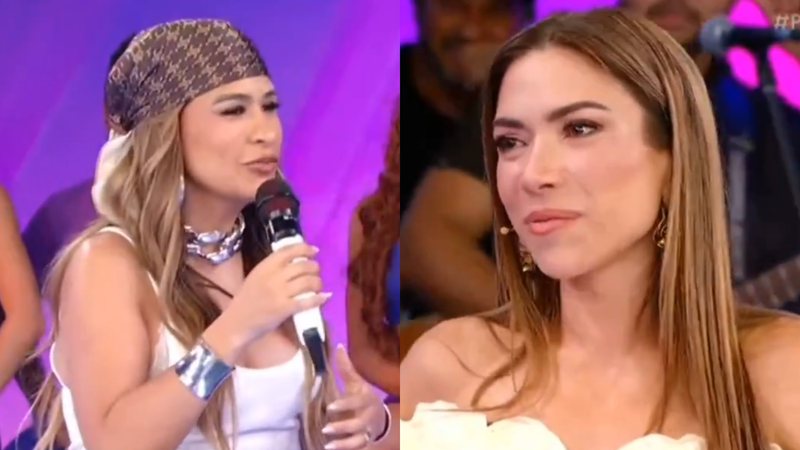 Simone Mendes e Patrícia Abravanel no Programa Silvio Santos - Reprodução/SBT