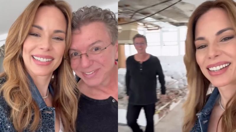 Ana Furtado e Boninho em seu novo apartamento - Reprodução/Instagram