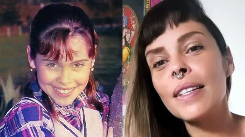 Gisele Frade atuando em 'Chiquititas' e atualmente - Reprodução/Instagram