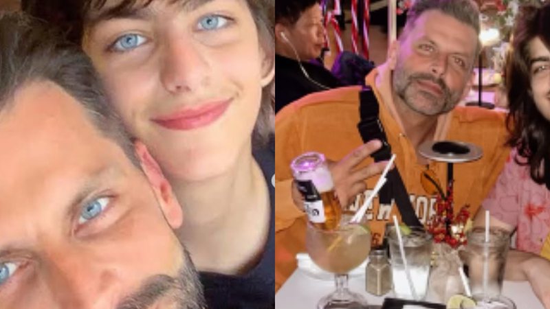 Henri Castelli posa em clique raro com o filho de 18 anos - Reprodução/ Instagram