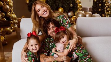 Virginia Fonseca e Zé Felipe posam com filhos em ensaio de Natal - Reprodução/Instagram