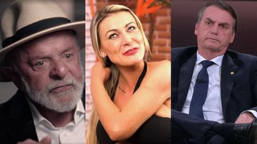 Lula, Andressa Urach e Bolsonaro - Reprodução/Globo/Youtube