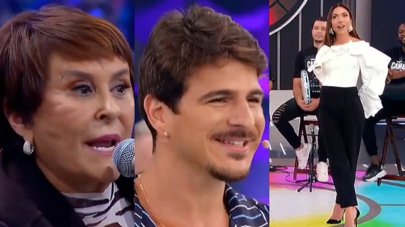 Márcia Sensitiva se animou ao falar de cantor com Patrícia Abravanel no Programa Silvio Santos - Reprodução/SBT