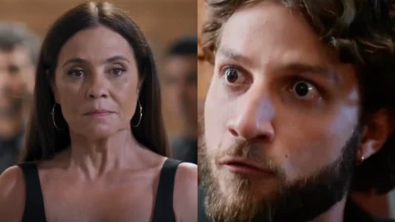 Mércia (Adriana Esteves) e Mavi (Chay Suede) de Mania de Você - Reprodução/Globo