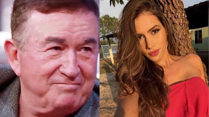 Miss Mato Grosso assume que está namorando Amado Batista; modelo é 51 anos mais jovem que o cantor e se pronunciou pela primeira vez - Reprodução/Instagram/SBT