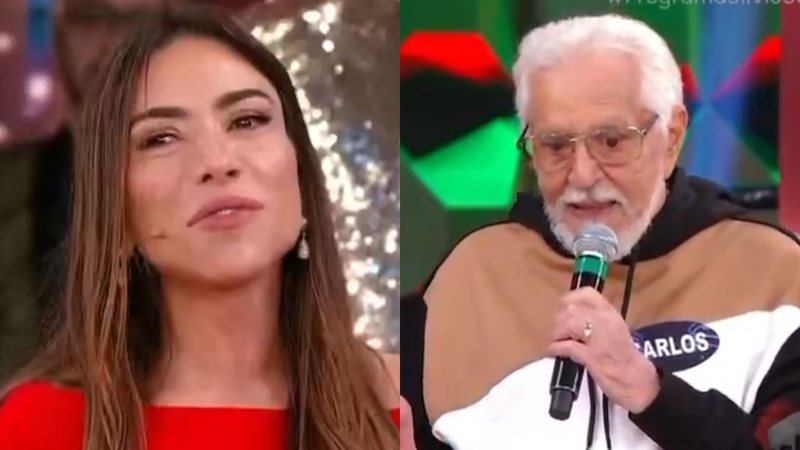 Patrícia Abravanel e Carlos Alberto de Nóbrega no Programa Silvio Santos - Reprodução/SBT