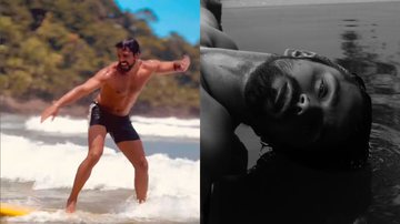 De tirar o fôlego! Rodrigo Simas posa sem camisa e mostra rotina de ioga e surfe - Reprodução/Instagram