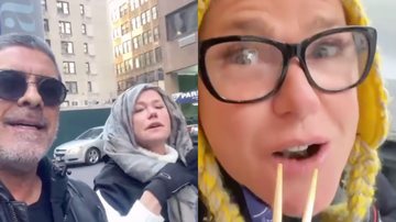 Xuxa mostra jeito inusitado de se proteger do frio em NY: ‘Tapando as orelhas’ - Reprodução/Instagram