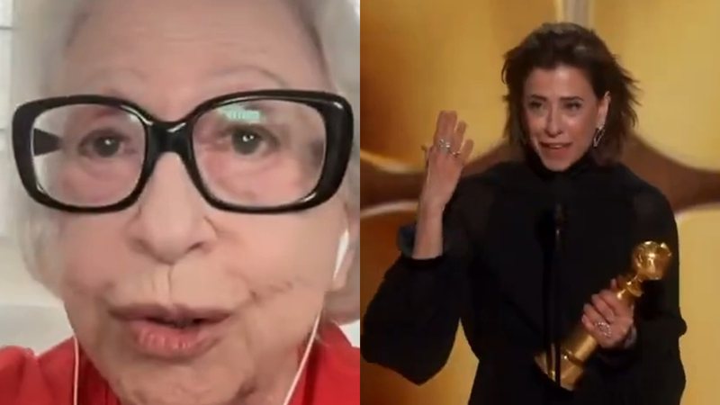 Fernanda Montenegro comemorou a vitória da filha no Globo de Ouro - Reprodução/GloboNews/TNT