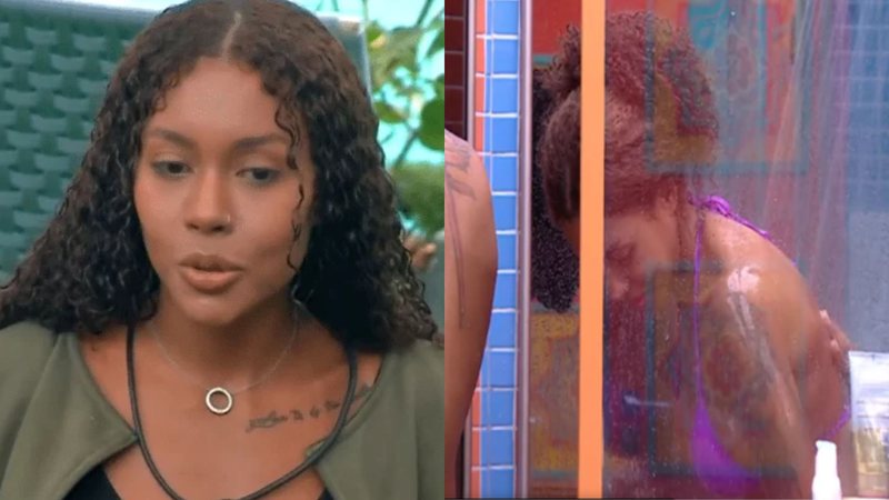 BBB25: Giovanna toma banho com dois brothers e sister dispara: 'Muito danadinha' - Reprodução/Globo