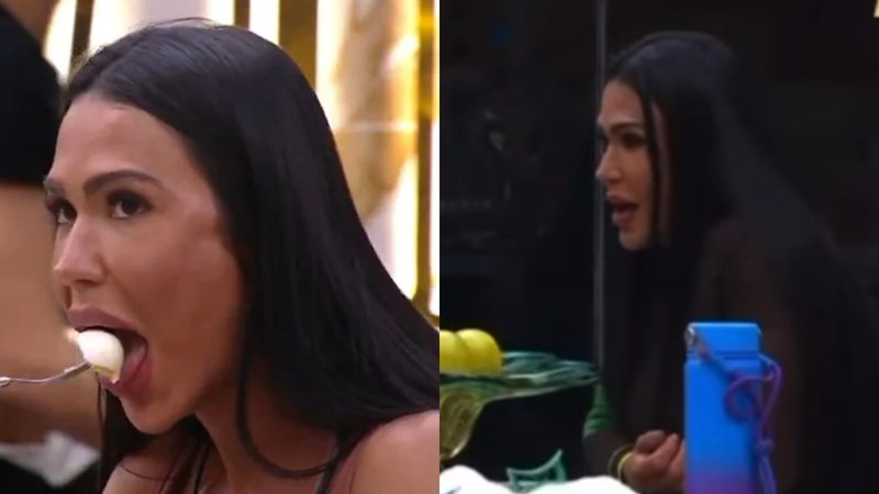 BBB 25: Com dieta de 40 ovos, Gracyanne confessa estar passando fome - Reprodução