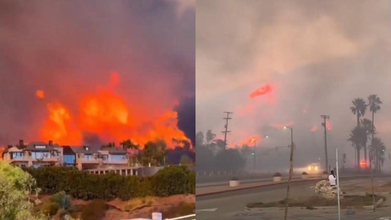 Incêndio em Los Angeles ameaça atingir a Calçada da Fama - Reprodução/ Instagram