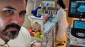 No hospital, Juliano Cazarré surge com a filha nos braços - Reprodução/ Instagram