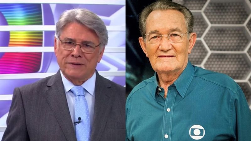 Sérgio Chapelin e Léo Batista - Reprodução/TV Globo e Instagram