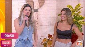 Nicole e Paula, dupla que concorrem a vaga no BBB 25; Louro Mané sugeriu trisal entre elas e um affair - Reprodução/Globo