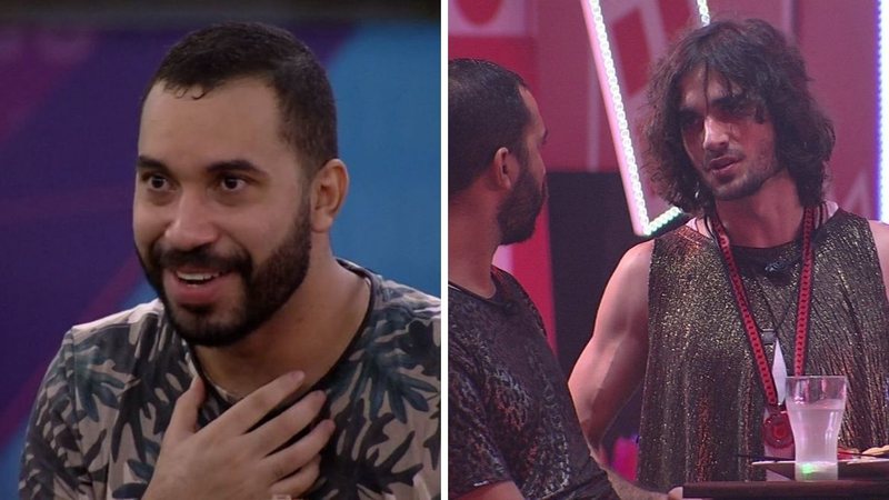 BBB21: Após festa na casa, Gilberto pega Fiuk de surpresa e se declara ao ator: "Eu te dou amor" - Reprodução/TV Globo