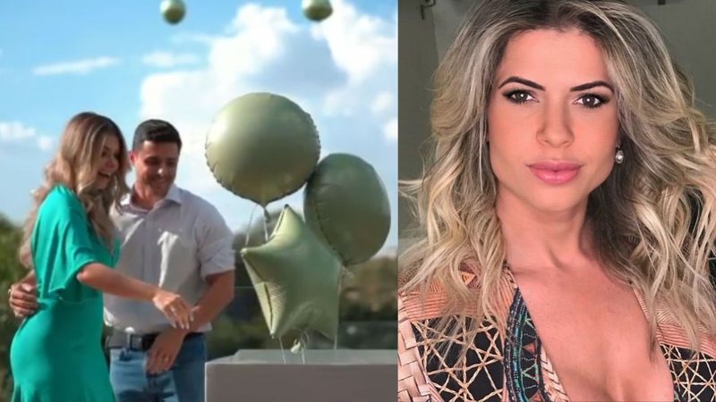 Grávida, ex-BBB Cacau Colucci anuncia sexo do filho durante chá revelação minimalista: "Muito felizes" - Reprodução/Instagram