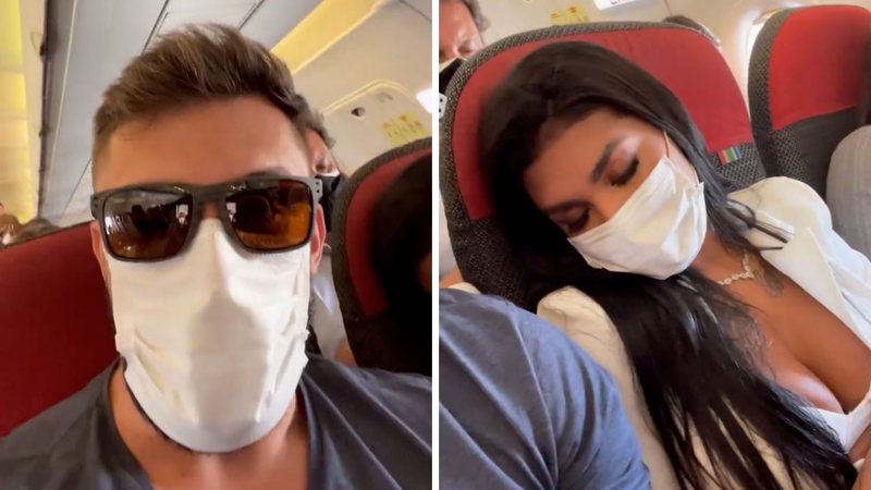 Fora do BBB21, Arthur faz vídeo com amiga Pocah no avião: "Saiu da casa mas está dormindo como sempre" - Reprodução/Instagram