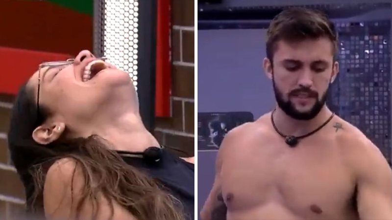 BBB21: Juliette imita Arthur transando com Carla Diaz e brother rebate: "Eu não sou um pedaço de carne" - Reprodução/TV Globo