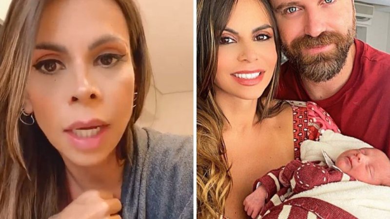 Mulher do sertanejo Marlon desabafa após ser criticada por dar à luz maquiada: "Se você não é assim, me respeite" - Reprodução/TV Globo