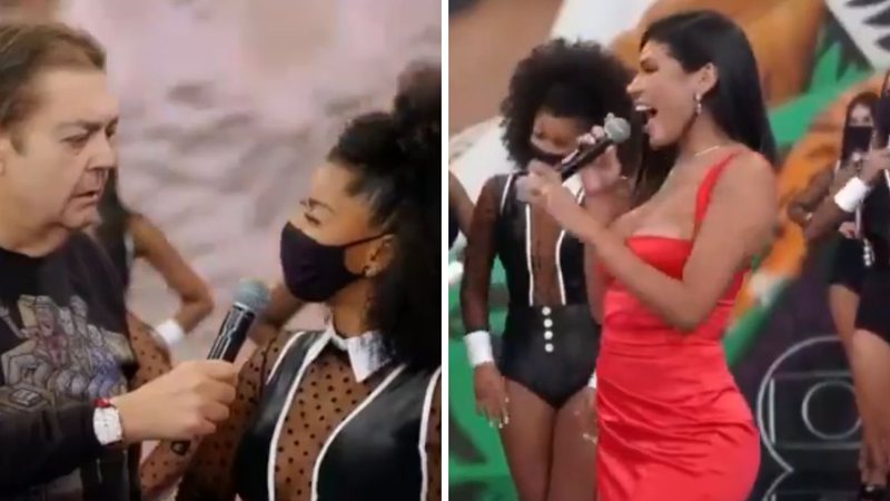 Bailarina do Faustão faz comentário venenoso e leva invertida de Pocah do BBB21: "Me levou até o Top 5" - Reprodução/TV Globo