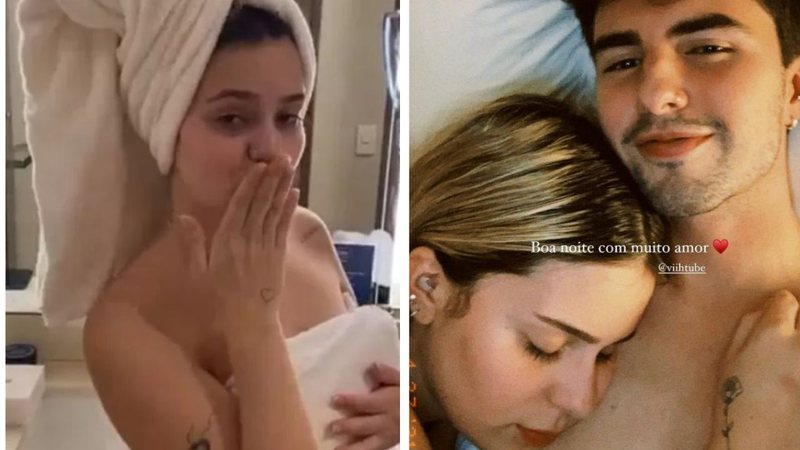 Fora do BBB21, Viih Tube protagoniza momento quente com namorado na cama: "Noite com muito amor" - Reprodução/Instagram